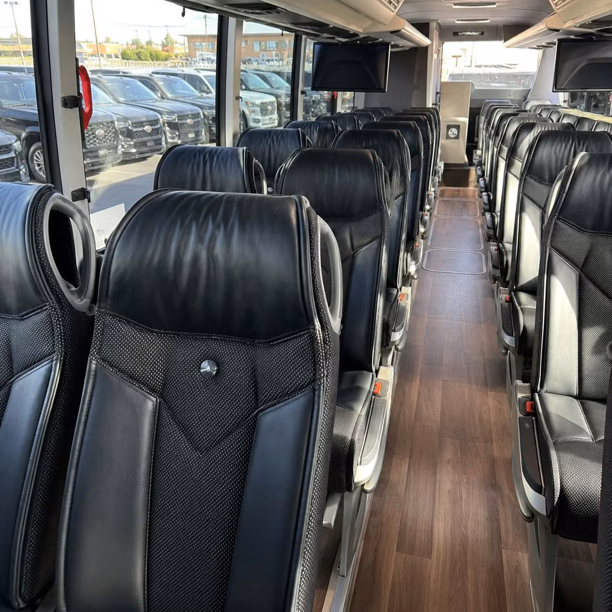 alexandria charter bus rental interior
